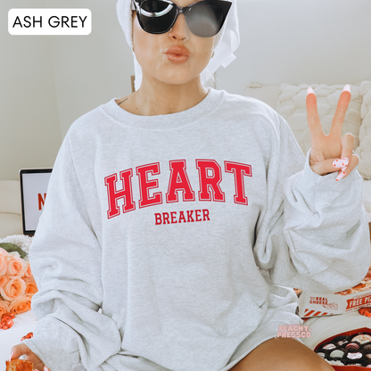 Heart Breaker Sweatshirt – Trendy Love Graphic, Valentine’s Day Apparel