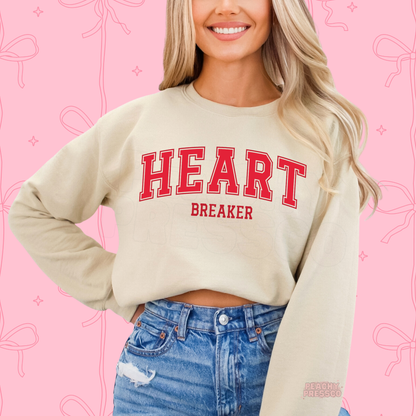 Heart Breaker Sweatshirt – Trendy Love Graphic, Valentine’s Day Apparel