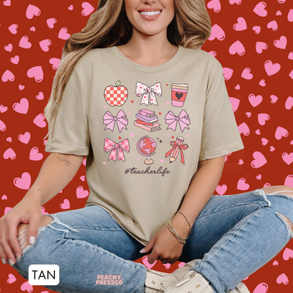 Teacher Life Sweatshirt | Cute School Icons, Valentine’s Day Apparel
