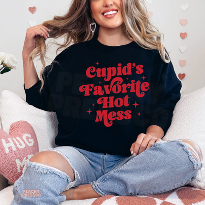 Cupid’s Favorite Hot Mess Shirt – Funny Valentine’s Day Apparel