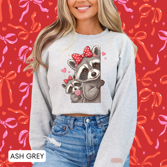 Cute Raccoon Mom and Baby Shirt | Valentine’s Day Apparel
