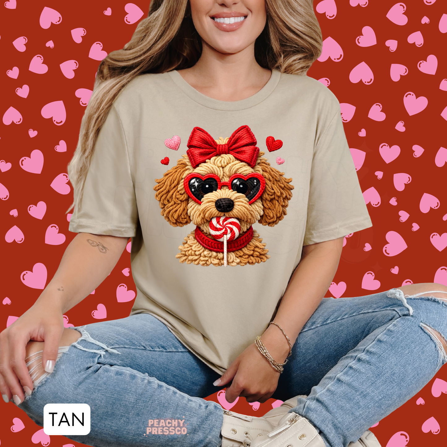 Cute Crochet Dog Sweatshirt | Puppy Love, Valentine’s Day Apparel