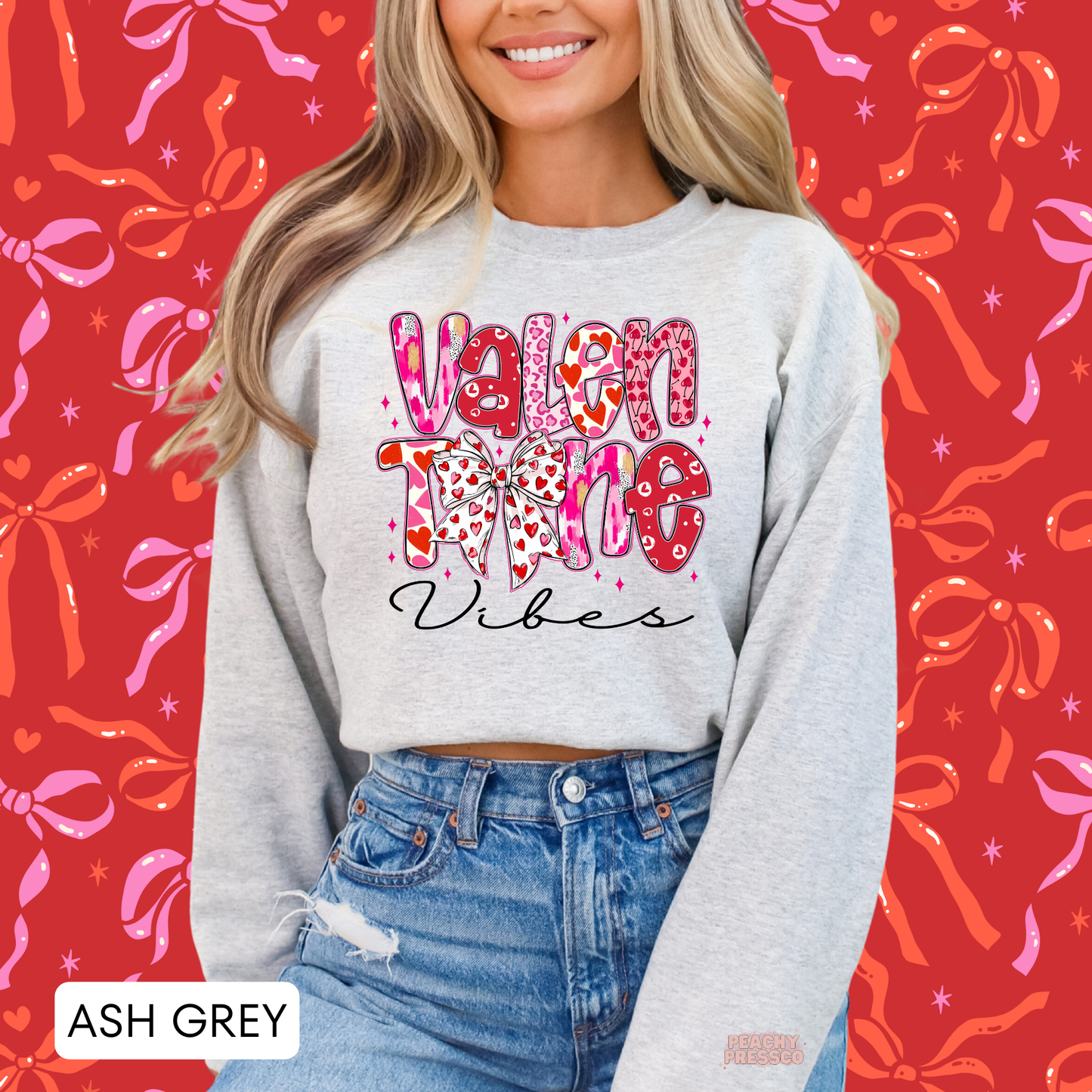 Valentine Vibes Shirt | Cute Bow Heart Valentine’s Day Apparel