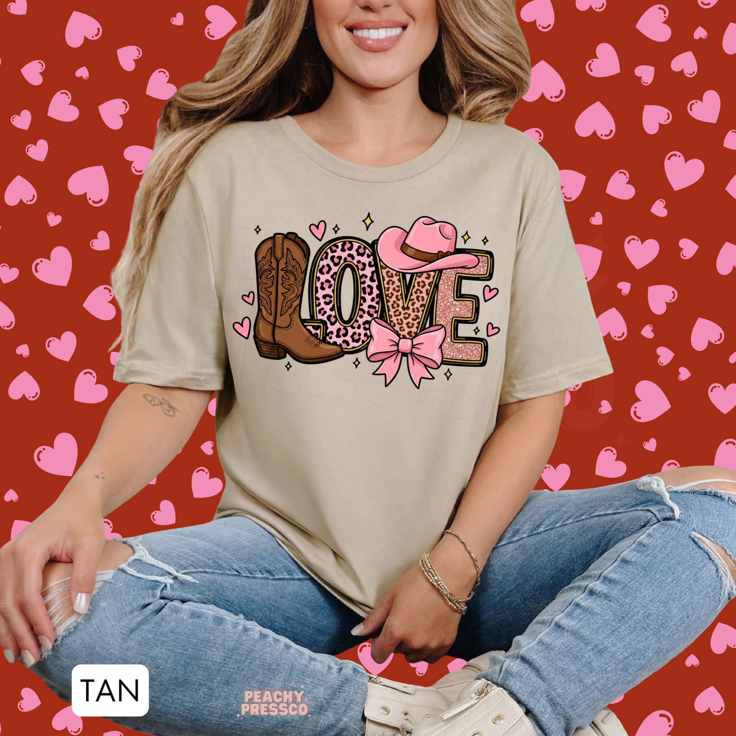 Western Love Heart Shirt | Cowgirl Boots Valentine’s Day Apparel
