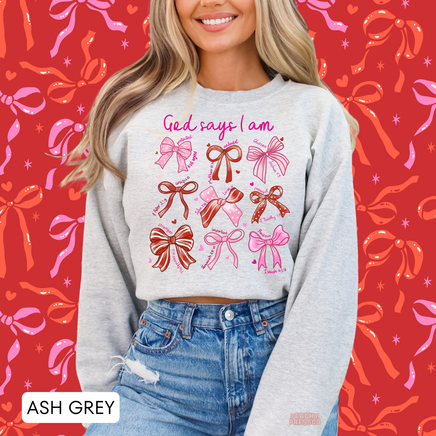 God Says I Am, Christian Affirmation Sweatshirt | Faith Valentine’s Day Apparel