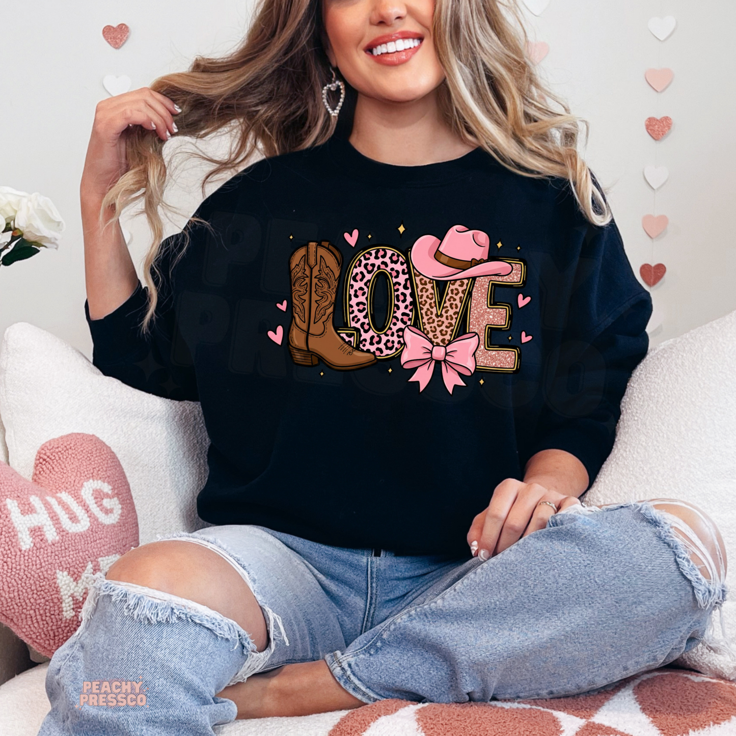 Western Love Heart Shirt | Cowgirl Boots Valentine’s Day Apparel