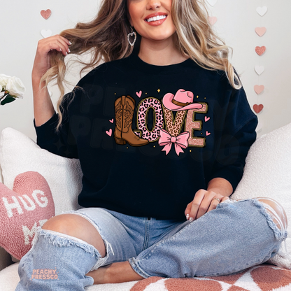Western Love Heart Shirt | Cowgirl Boots Valentine’s Day Apparel