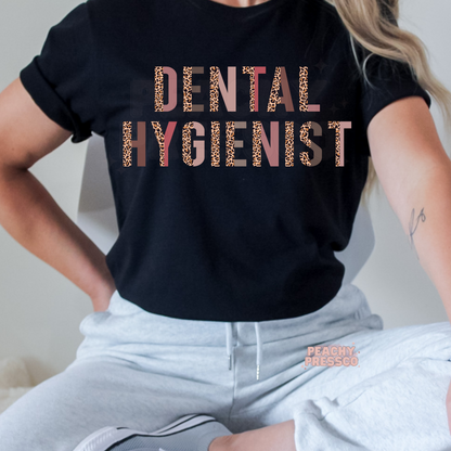 Dental Hygienist Sweatshirt – Leopard Print Graphic Apparel