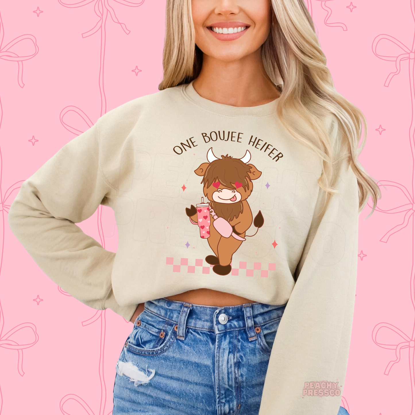 One Boujee Heifer Sweatshirt | Cute Girly Valentine’s Day Apparel
