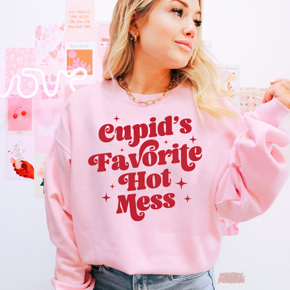 Cupid’s Favorite Hot Mess Shirt – Funny Valentine’s Day Apparel