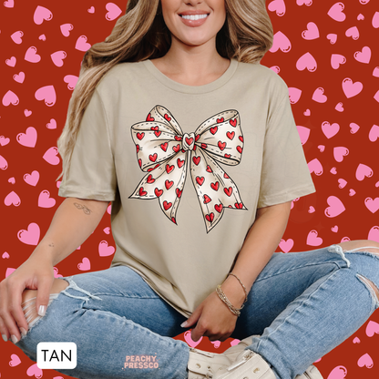 Heart Bow Sweatshirt – Cute Romantic Bow | Valentine’s Day Apparel