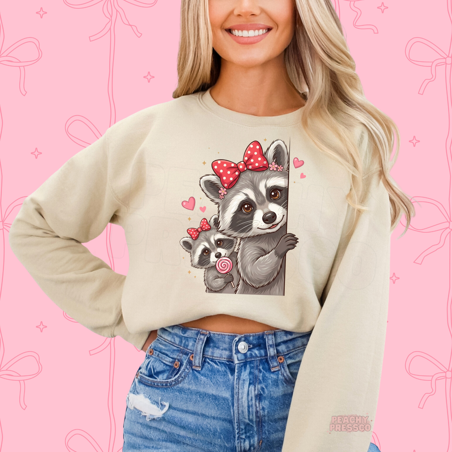Cute Raccoon Mom and Baby Shirt | Valentine’s Day Apparel