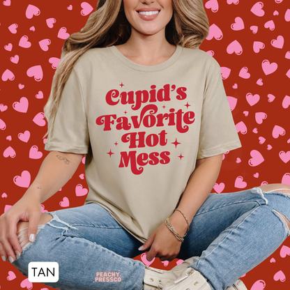Cupid’s Favorite Hot Mess Shirt – Funny Valentine’s Day Apparel