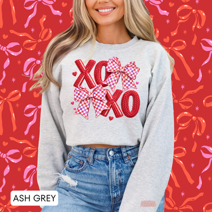 XOXO Hugs and Kisses Bow Shirt | Cute Pink Valentine’s Day Apparel