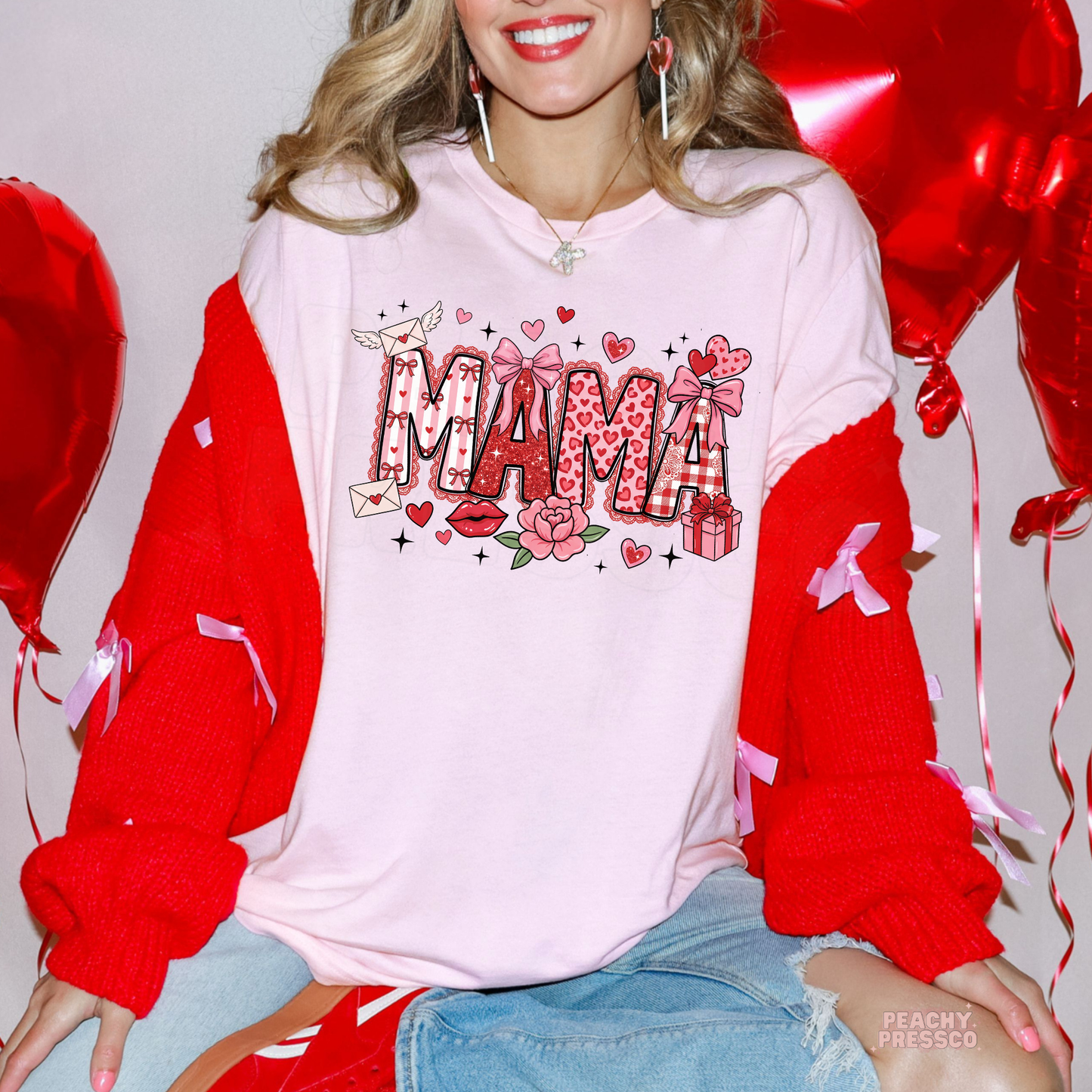 Cute Mama Love Heart Shirt, Valentine’s Day Apparel