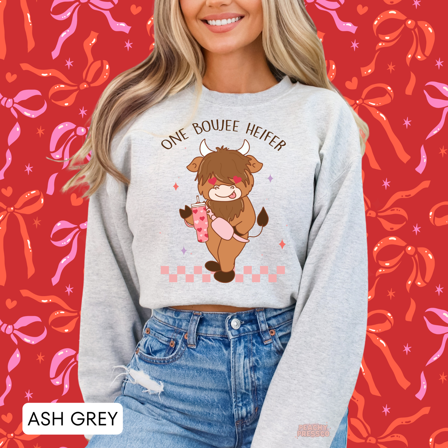 One Boujee Heifer Sweatshirt | Cute Girly Valentine’s Day Apparel