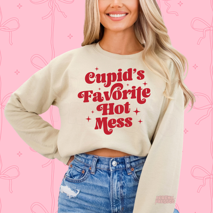 Cupid’s Favorite Hot Mess Shirt – Funny Valentine’s Day Apparel
