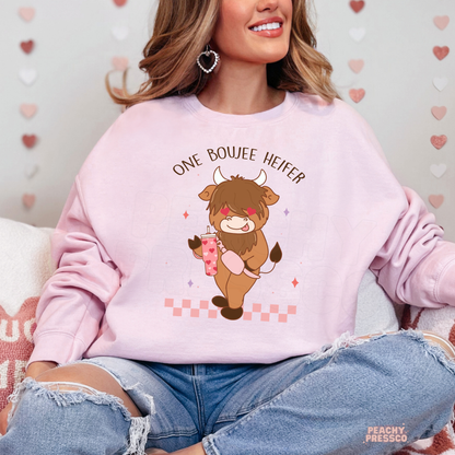 One Boujee Heifer Sweatshirt | Cute Girly Valentine’s Day Apparel