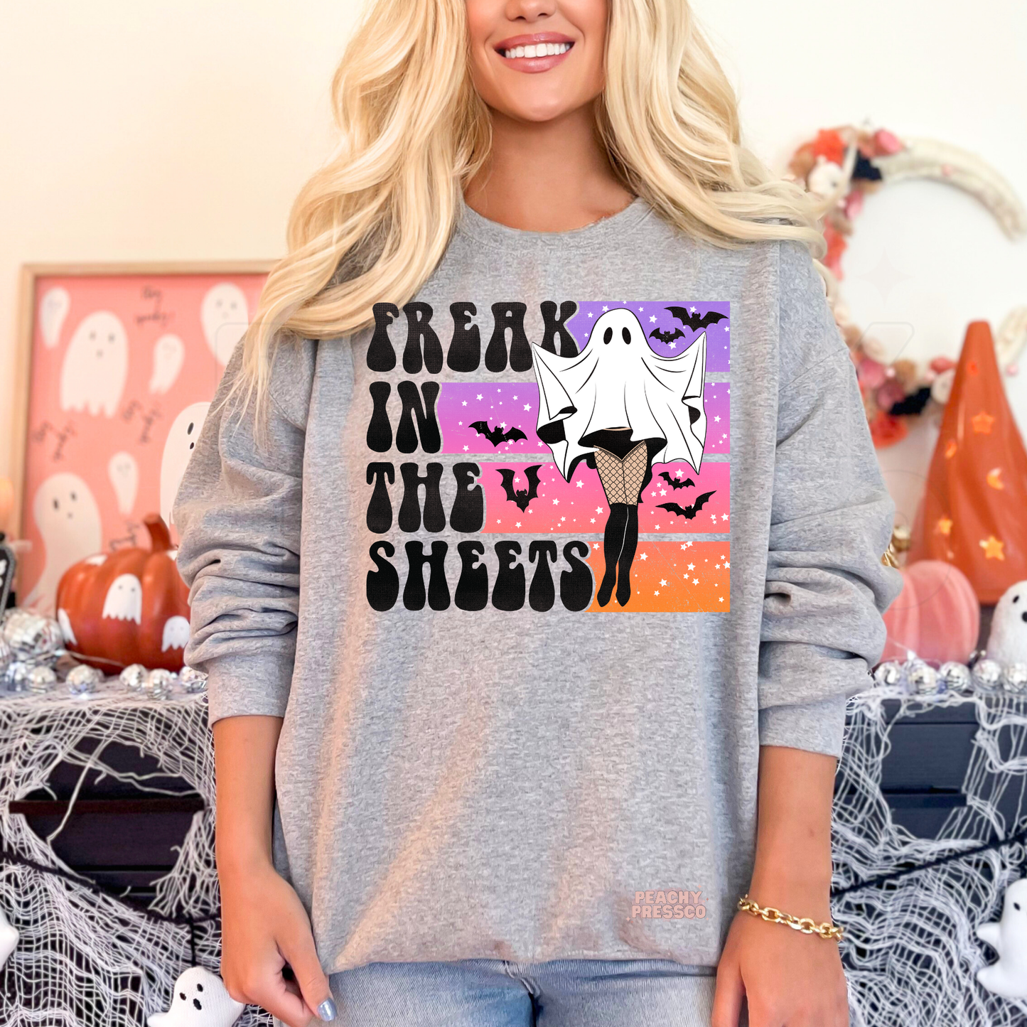 Freak in the Sheets Halloween Shirt – Funny Ghost for Spooky Season | Cute Halloween Apparel