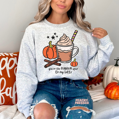 Pumpkin Latte Shirt – Cute Fall Graphic Tee with Pumpkins & Cinnamon, Fall Apparel