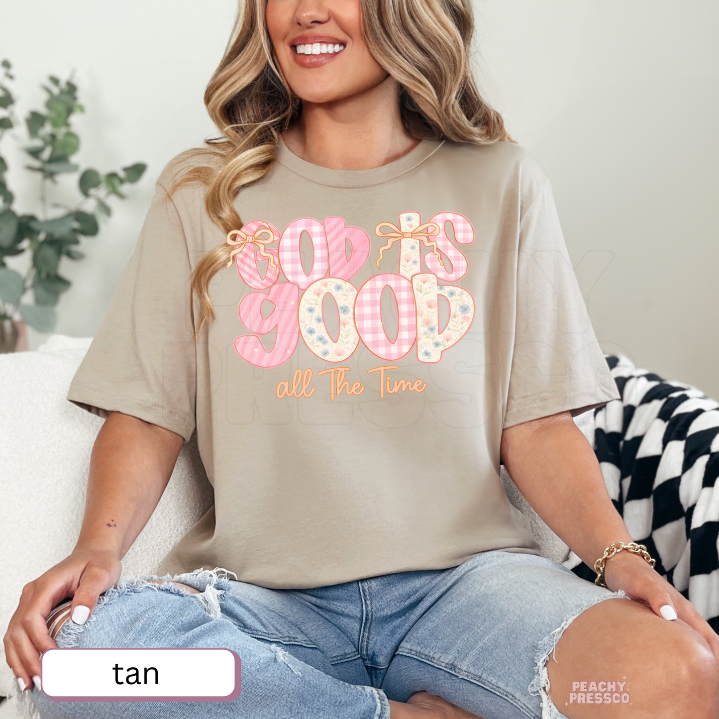 God Is Good All The Time Shirt – Christian Faith Graphic Sweatshirt, Inspirational Floral Bible Verse Apparel