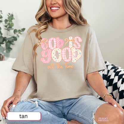 God Is Good All The Time Shirt – Christian Faith Graphic Sweatshirt, Inspirational Floral Bible Verse Apparel