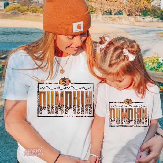 Mama Pumpkin & Mama’s Pumpkin, Leopard Matching Fall Apparel