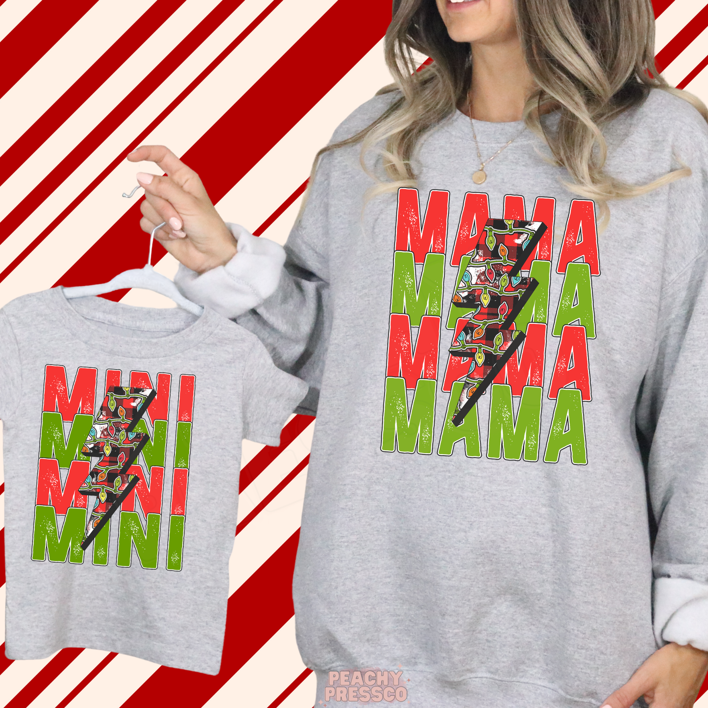 Mama & Mini Christmas Sweatshirt Set | Matching Holiday Outfits for Moms and Kids, Apparel