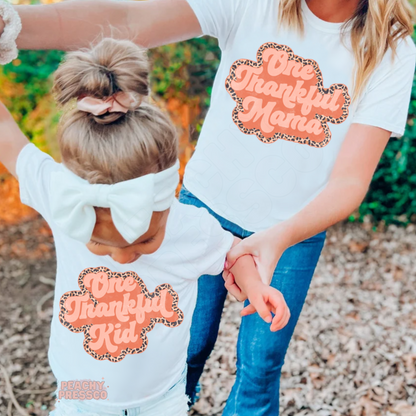 One Thankful Mama & Kid, Leopard Matching Fall Apparel