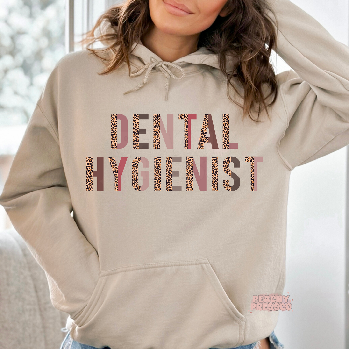 Dental Hygienist Sweatshirt – Leopard Print Graphic Apparel