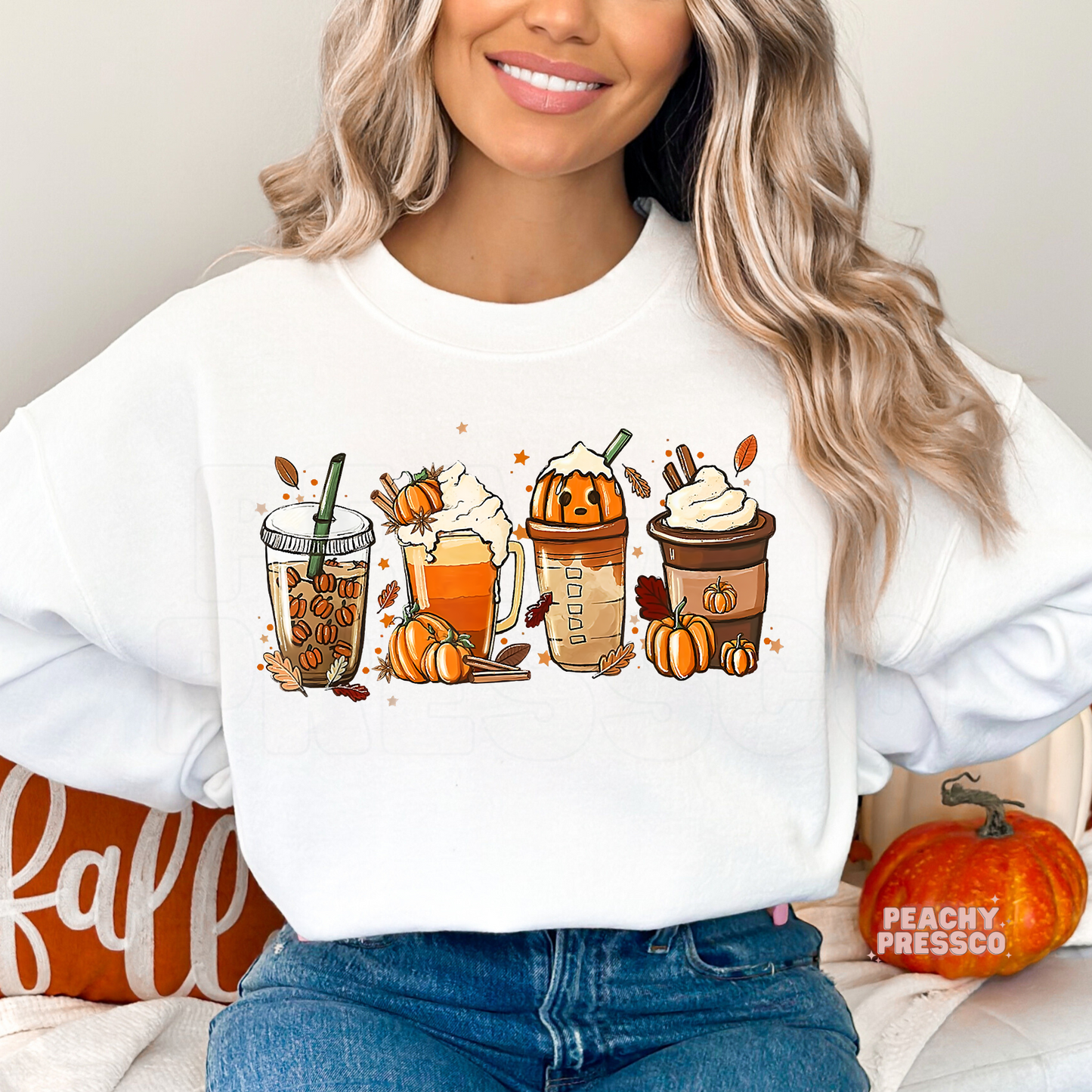 Pumpkin Drink, Coffee Lovers Fall Sweatshirt | Cozy Autumn Vibes Apparel