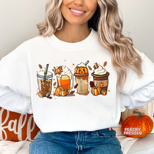 Pumpkin Drink, Coffee Lovers Fall Sweatshirt | Cozy Autumn Vibes Apparel
