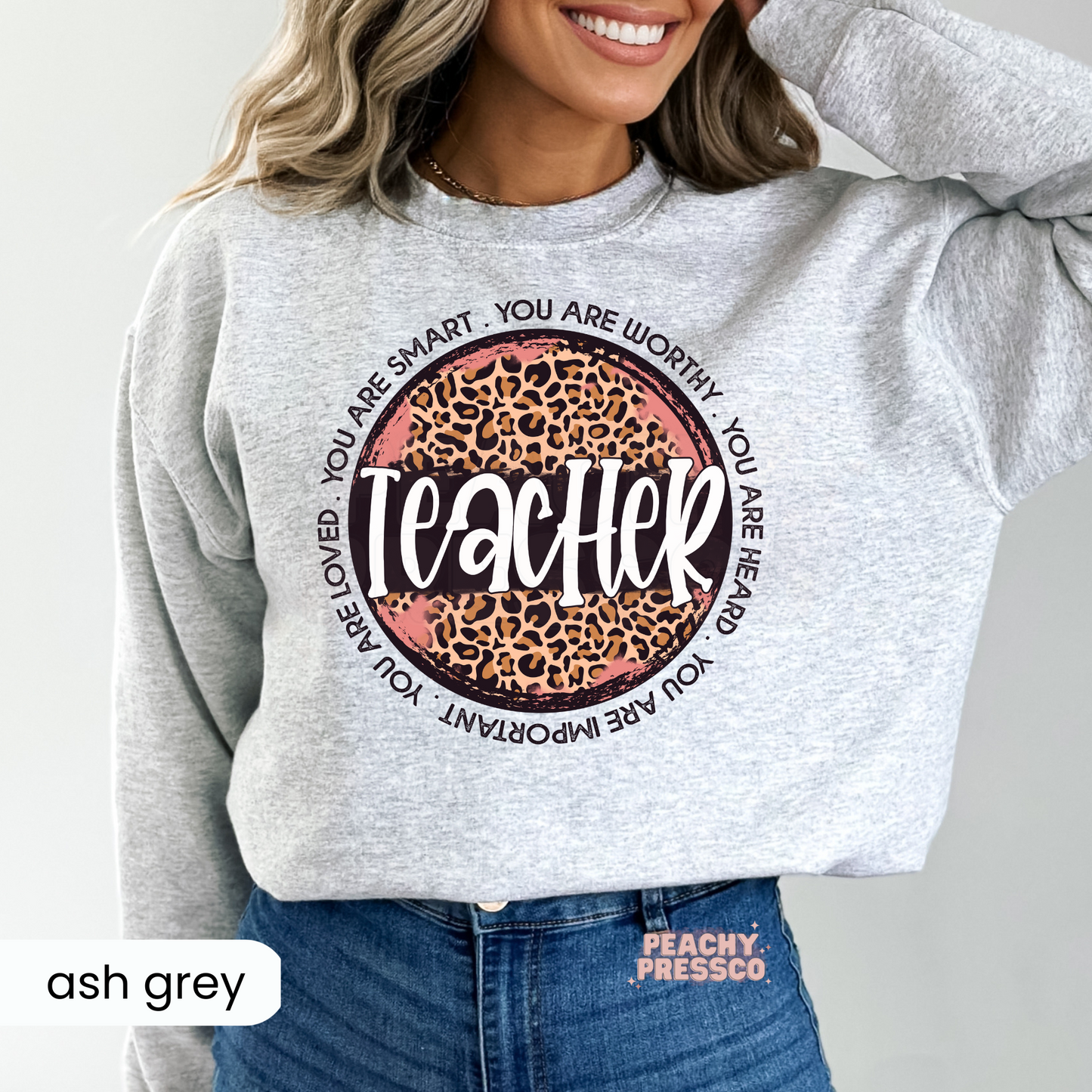 Inspirational Leopard Print Teacher Shirt – Empowering Teacher Gift Apparel