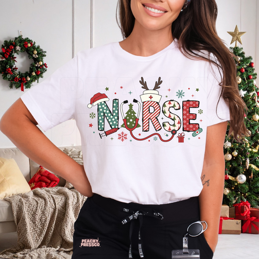 Christmas Nurse Shirt – Festive Holiday Sweatshirt for Healthcare Workers, Apparel
