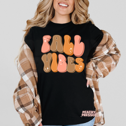 Retro Fall Vibes Sweatshirt – Bubble Letter Design Apparel