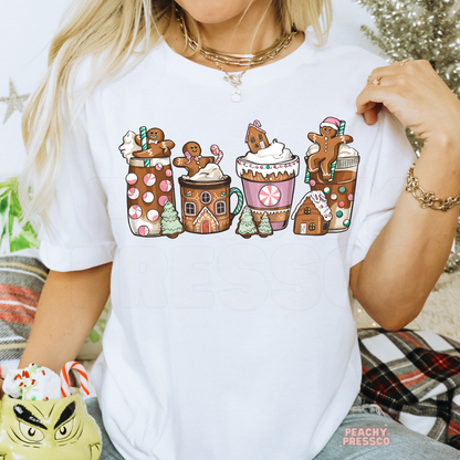 Gingerbread Cocoa Christmas Sweatshirt, Coffee Crewneck, Apparel