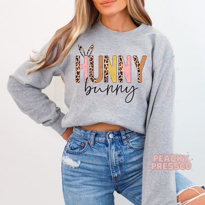 Hunny Bunny Leopard Print Easter T-Shirt – Cute Spring Bunny Apparel