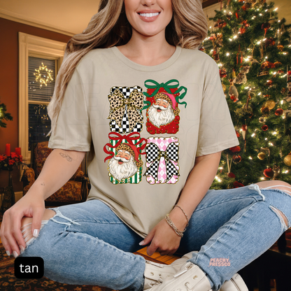 Festive Santa Gift Box Sweatshirt – Cute Christmas Graphic Holiday Apparel