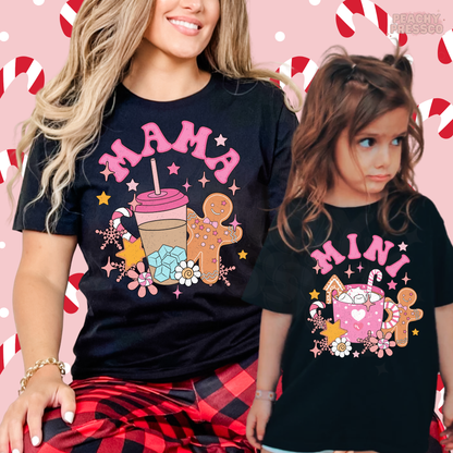 Mama & Mini Gingerbread Christmas Sweatshirts | Matching Holiday Mom and Daughter, Apparel