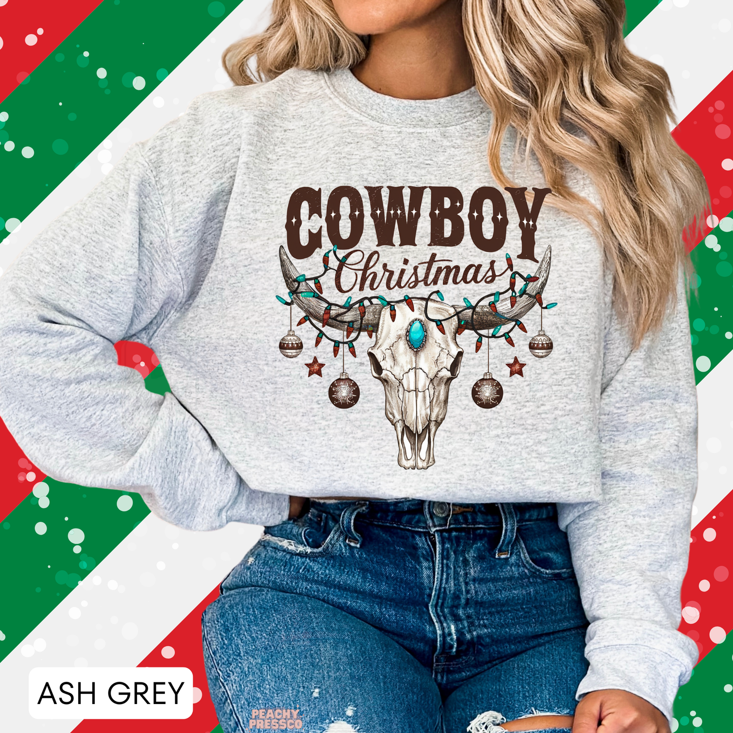 Cow Boy Christmas Sweatshirt – Western Holiday Apparel