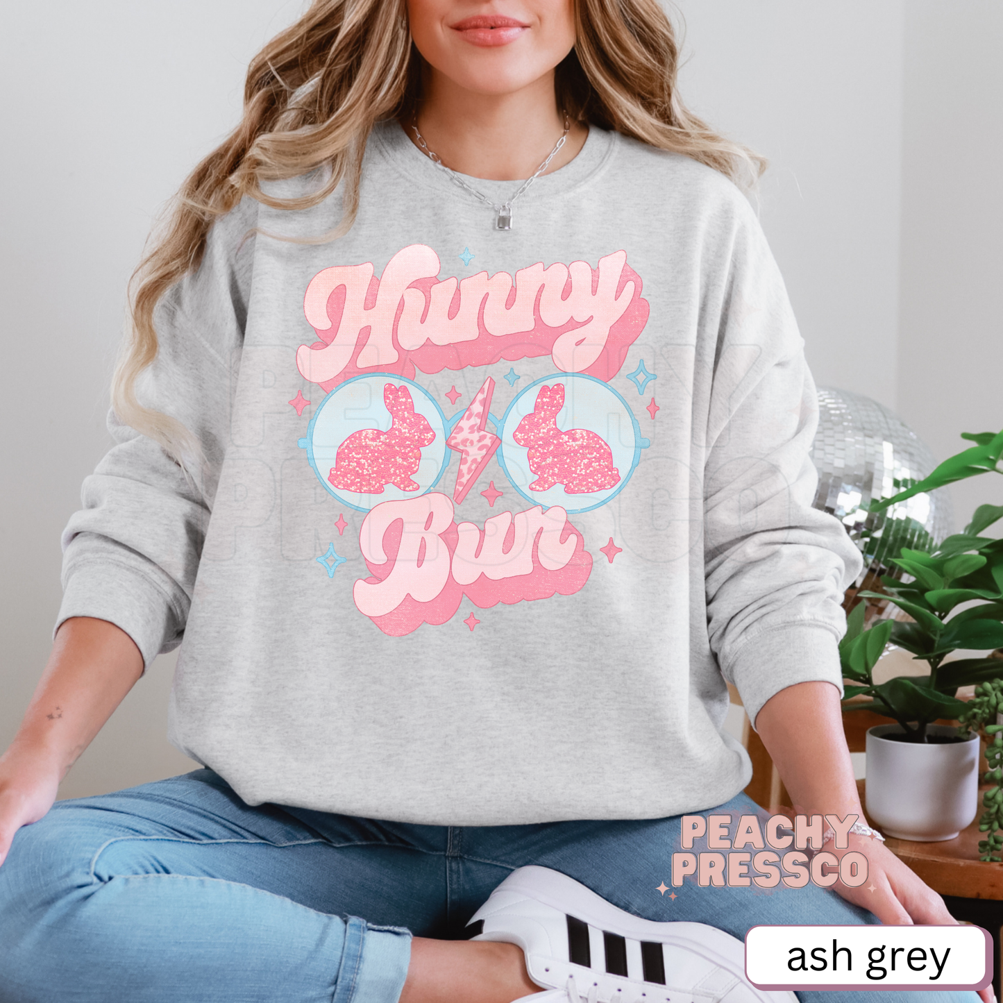 Hunny Bun Bunny Ears Sweatshirt – Cute Pink Easter Apparel