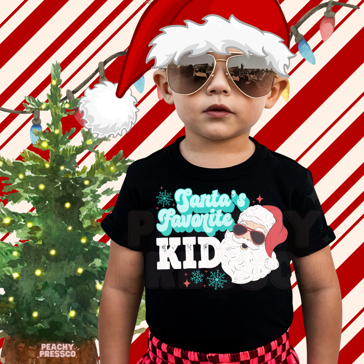 Santa’s Favorite Kid (Blue) Christmas Sweatshirt – Cute Holiday Apparel