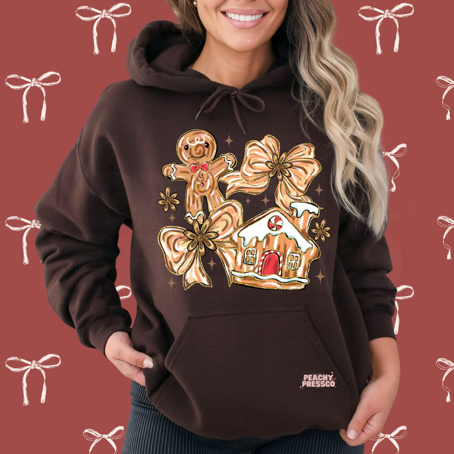Gingerbread Christmas Sweatshirt – Sweet Holiday Cookie Vibes Apparel