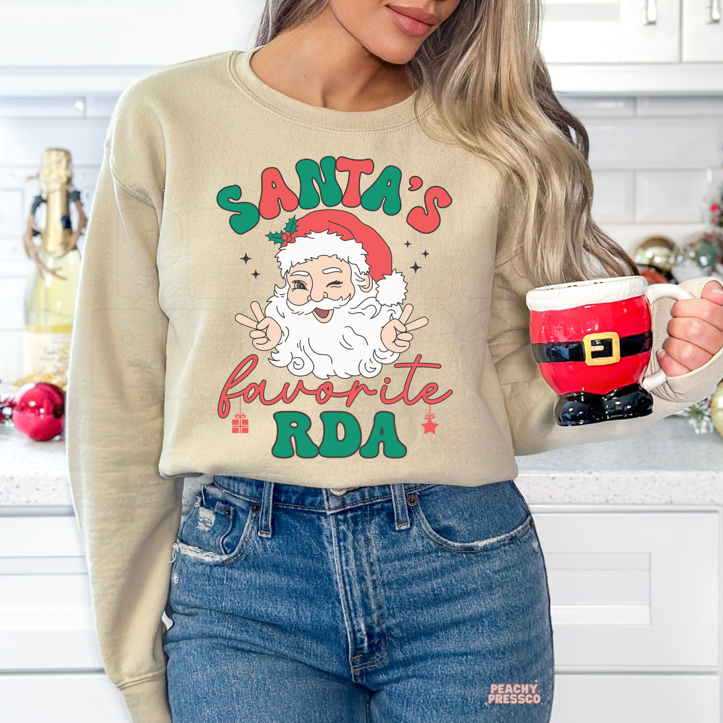 Santa’s Favorite RDA Christmas Sweatshirt – Holiday Apparel