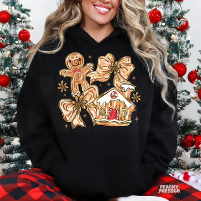 Gingerbread Christmas Sweatshirt – Sweet Holiday Cookie Vibes Apparel