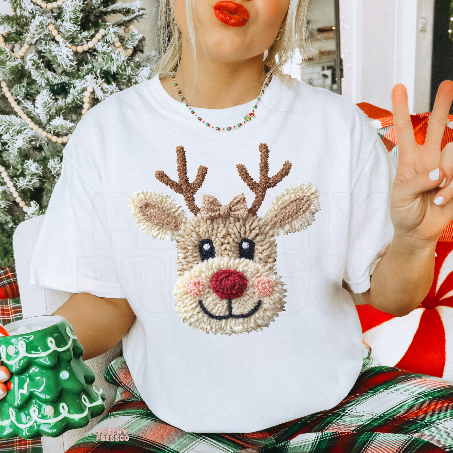 Cute Reindeer Christmas Shirt – Festive Holiday Apparel