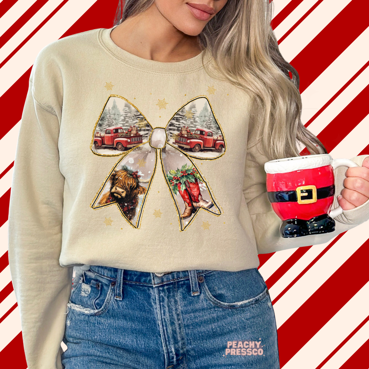 Vintage Christmas Bow | Festive Holiday Apparel