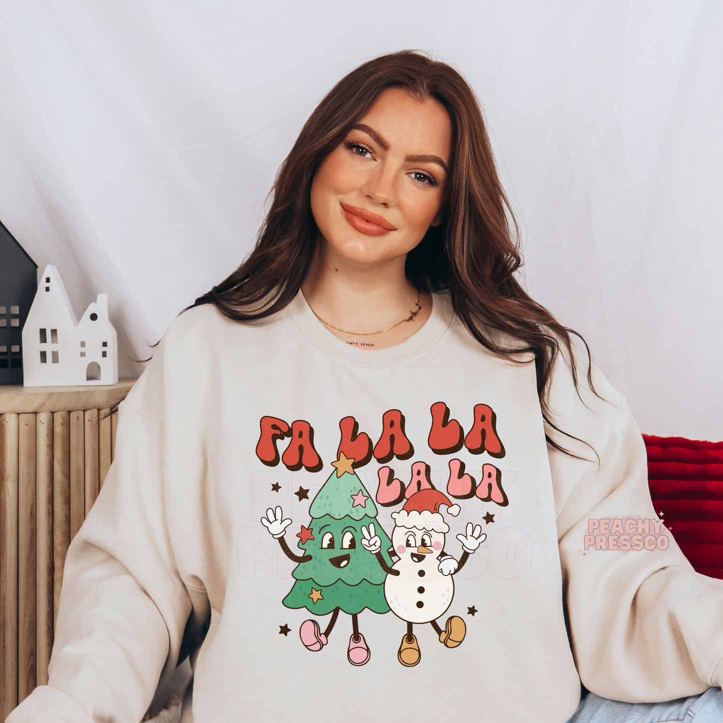 Fa La La La La Shirt – Funny Christmas Tree & Snowman Cartoon Apparel
