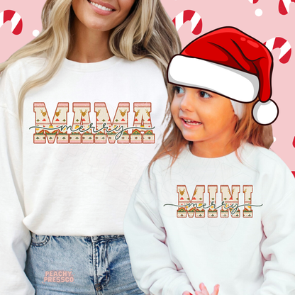 Merry Mama & Mini Reindeer Christmas Sweatshirts | Matching Holiday Mom and Daughter, Apparel