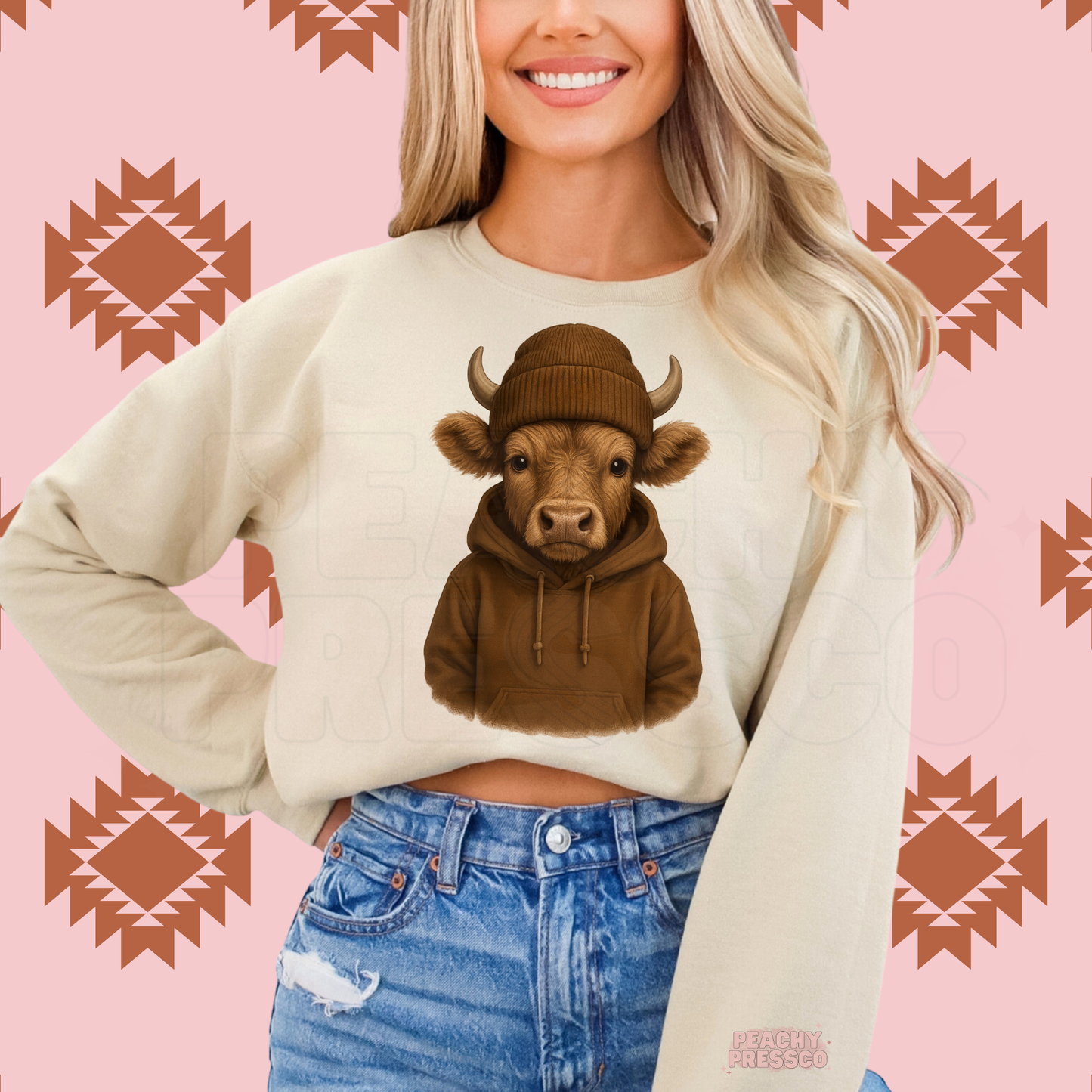 Cute Highland Cow Hoodie - Trendy Cow Lover, Farm Animal Shirt, Apparel